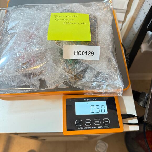 Christmas Decor Capiz Star Ornament 5 Pieces Gold Spirals Swirls Red Green Blue - Picture 5 of 7